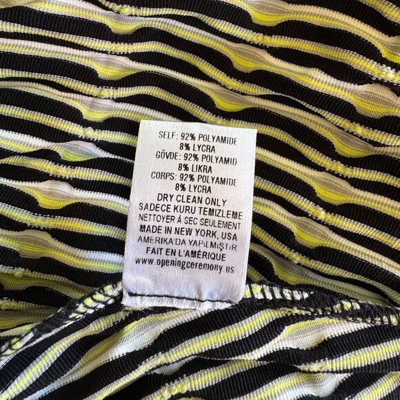 Opening Ceremony Black and White Geometric Print Fit and Flare Dress - Size S - Picture 5 of 6